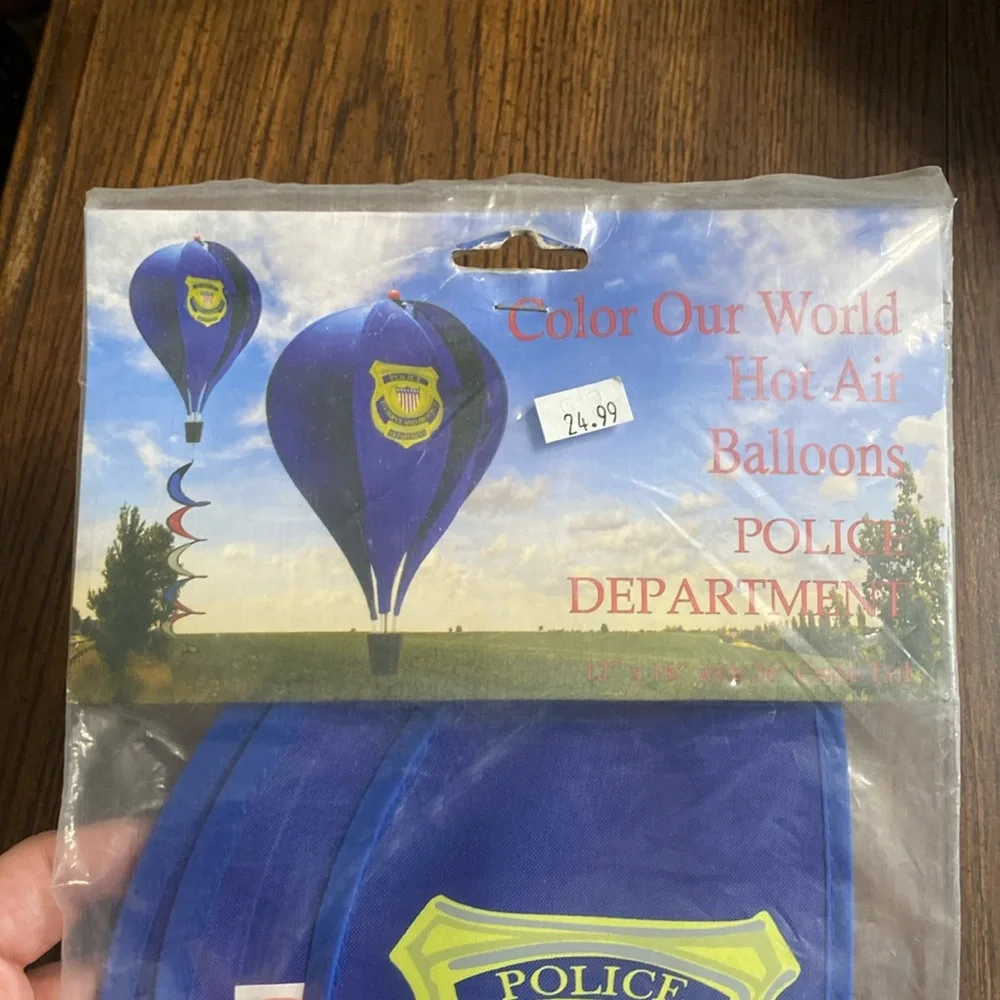 “5/$20” Police hot air balloon outdoor spinner